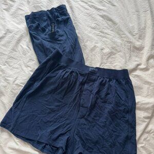 Skims Boyfriend Matching Navy Set Size Small
